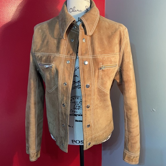 VINTAGE Leather jacket reversible S/M - Picture 6 of 13
